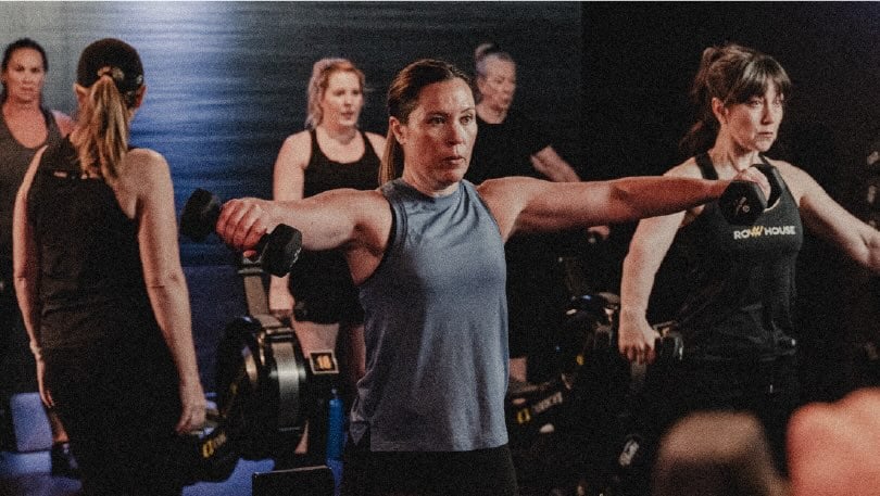 Floor-based resistance + low-rate rowing. Build muscle, power, and confidence.