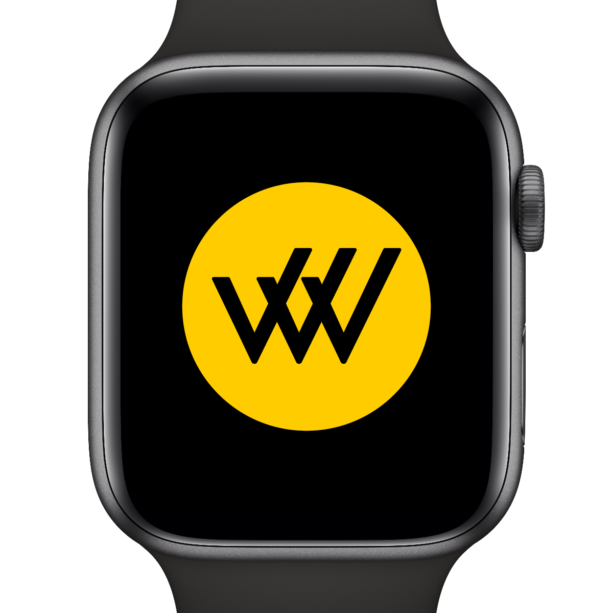 Apple Watch displaying Row House logo
