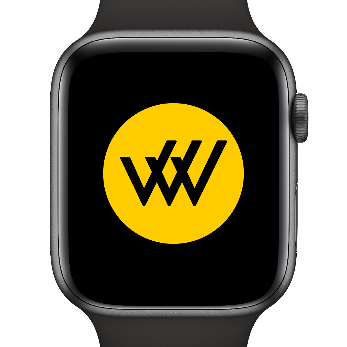 Apple Watch displaying Row House logo