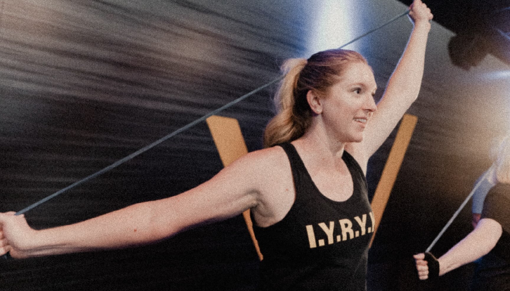 member stretching with resistance band